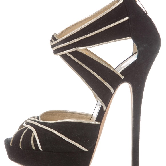 black and gold jimmy choo shoes
